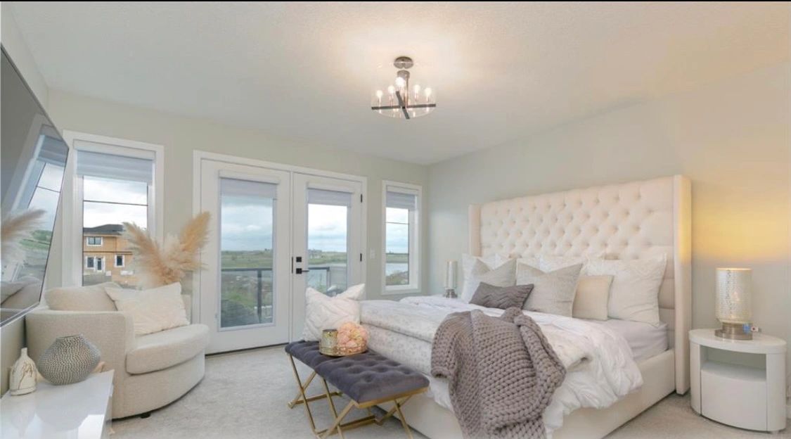 Decluttered, staged bedroom